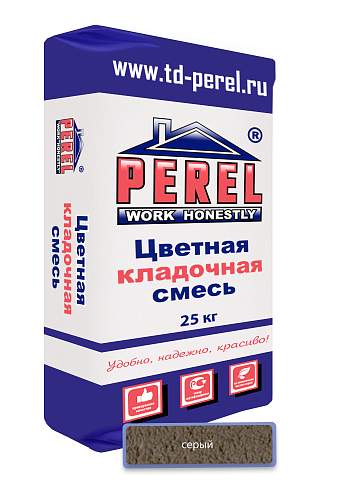 Серая кладочная смесь Perel VL 0210 25 кг
