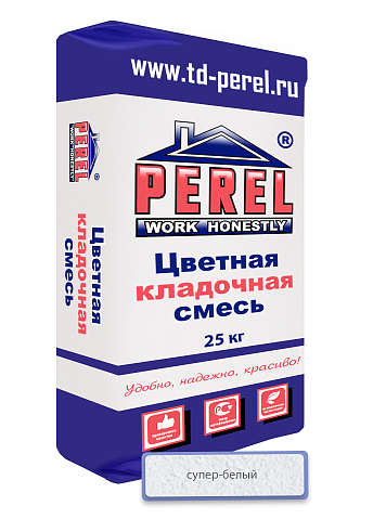 Супер-белая кладочная смесь Perel NL 0101 25 кг